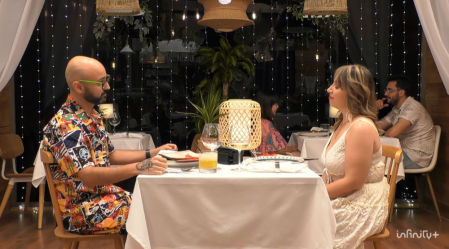 Javier y Aura en 'First Dates'