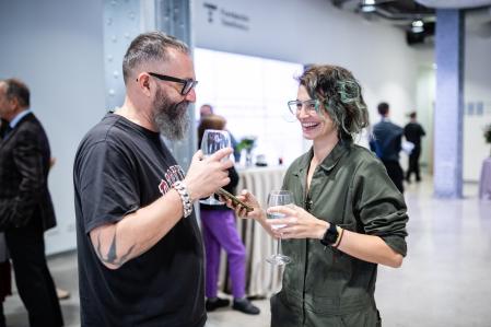 Belén Santa-Olalla y Rodrigo de la Calva durante la presentación de 'The Black Stage'.