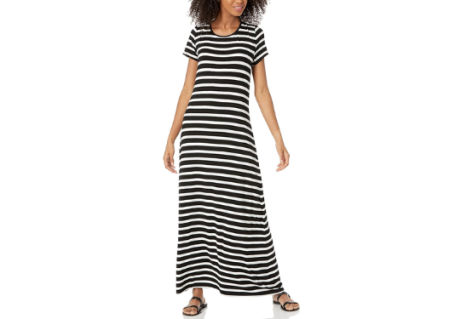 Amazon Essentials - Vestido largo de manga corta fluido