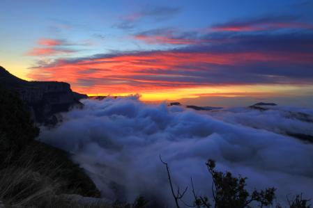 Espectáculo de niebla en Tavertet.