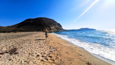 Cala del Plomo situada en el Parque natural del Cabo de Gata-Níjar.