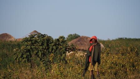 Poblado de camino al Ngorongoro.