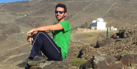 Alejandro López Comazzi en el observatorio.