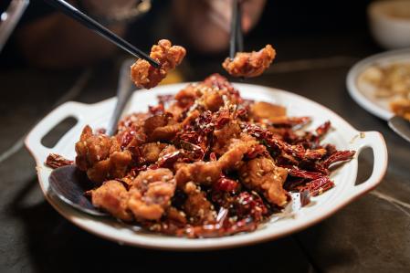 Un plato de la cocina de Sichuan