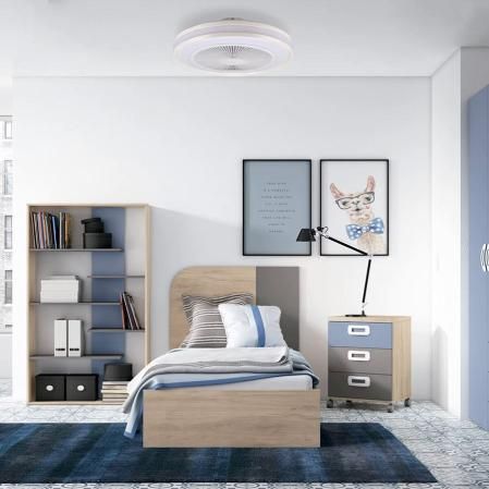 Ventilador de techo en un dormitorio