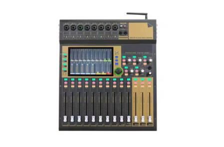 Mesa mezcladora vista desde arriba.