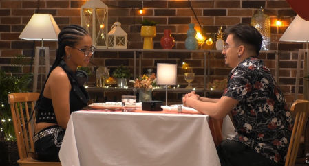 Sela y Víctor en 'First Dates'