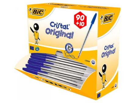 Pack de 100 bolígrafos BIC azul