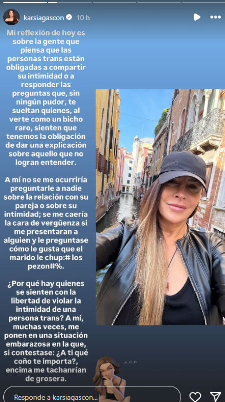 Karla Sofía Gascón en Instagram