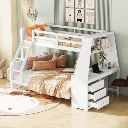 Litera con escritorio en el lateral