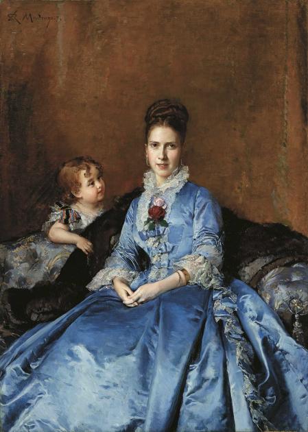 Raimundo de Madrazo. 'Clotilde de Candamo y su hijo Carlos', 1874