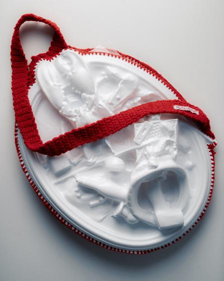 Una de las piezas en colaboración con el artista Gastón Lisak