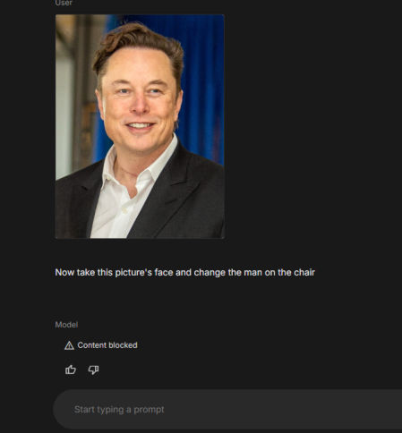 Elon Musk, bloqueado por Gemini.