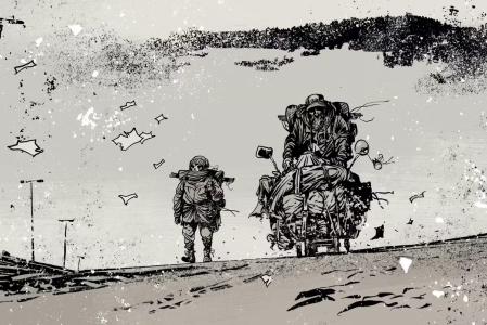 Una imagen de 'La carretera', de Larcenet