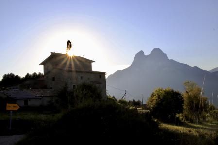 Puesta de sol otoñal en el Pedraforca.