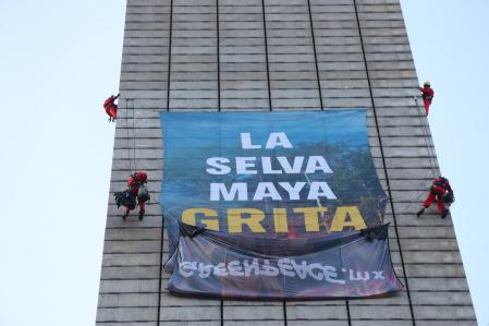 Protesta de Greenpeace en Ciudad de México (México)