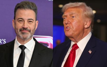 El humorista Jimmy Kimmel y el presidente Donald Trump&nbsp;