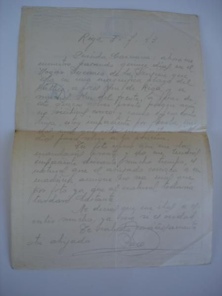 Cartas de combatientes de la División Azul.