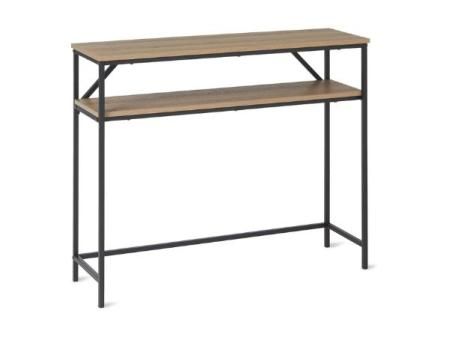 Amazon Basics Consola Rectangular con Estante de Almacenamiento, Estructura de Acero