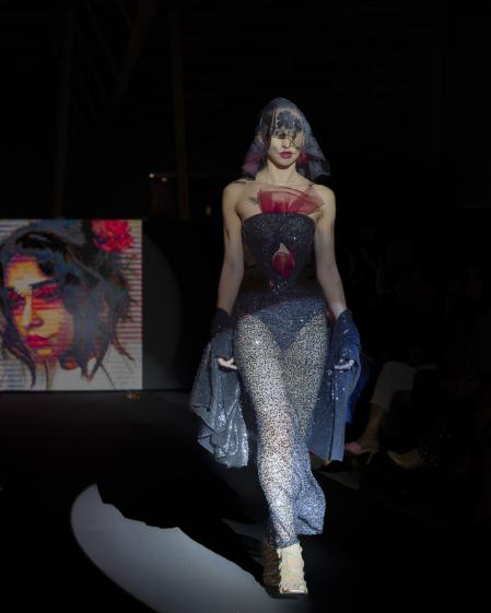 Laura Opsi, con un vestido de la diseñadora Simona Brau.