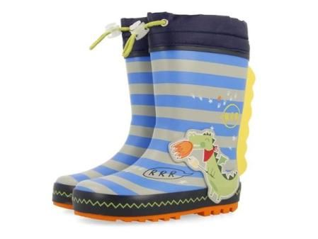 Botas de agua multicolor con un dragón