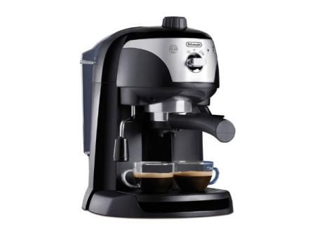 De'longhi EC201.CD.B - Cafetera de bomba tradicional (15 bar de presión, 2 tazas, café molido o filtros monodosis) negro