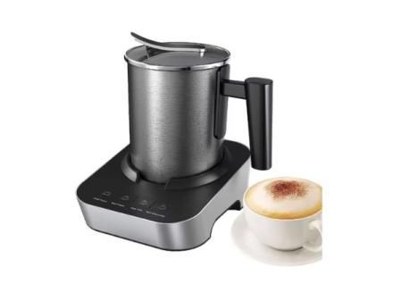 Espumador de Leche Eléctrico 550W, Automático 400ML con 2 en 1 Batidor último Diseño, Espumador Eléctrico para Espuma Fría y Caliente, Leche, Chocolate