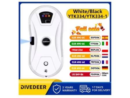 DIVEDEER Robot aspirador de limpieza de ventanas limpiador de ventanas limpiacristales de vidrio eléctrico Control remoto