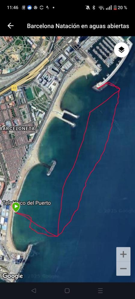 Uno de los recorridos matinales, a nado, de Cesc Granada