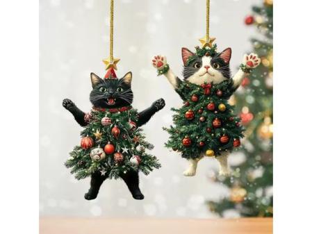 Colgantes para árbol de Navidad de gatos