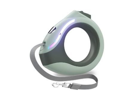 Galatée Correa De Perro Retráctil, Correa De Perro Extensible 3m con Linterna Led, Freno y Bloqueo De Un Botón, Correa De Perro Extensible para Perros De hasta 20 Kg(Verde)