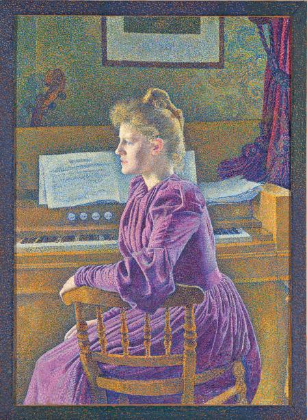 'Maria Sèthe en el armonio', Théo van Rysselberghe, 1891