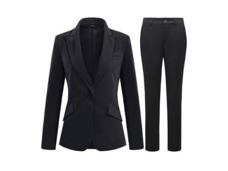 YYNUDA Traje casual de 2 piezas para mujer, de un botón, de negocios, de oficina