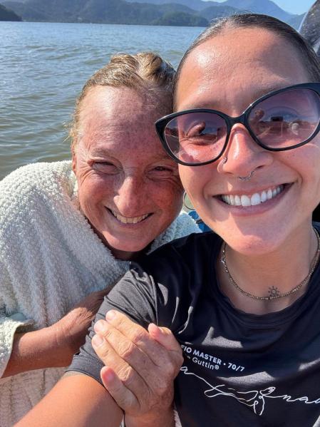 Fabienne junto a su entrenadora, Bia.&nbsp;