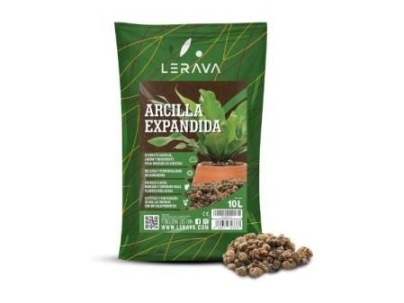 LERAVA® Arcilla Expandida para Plantas 10L – Piedra Volcanica y Piedras para Macetas, Arlita Decorativa, Sustrato de Drenaje para Jardinería, Cultivo Sostenible y Leca Plantas en Interior y Exterior