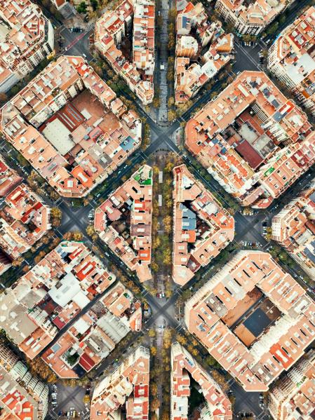 El barrio del Eixample en Barcelona