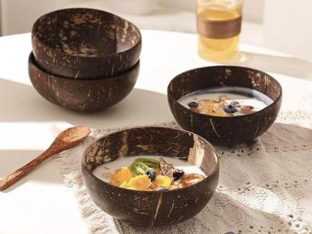 Cuencos de cocina de coco 100% naturales