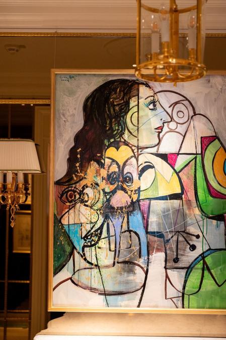 Obra del pintor y artista George Condo en la suite 'Impériale'