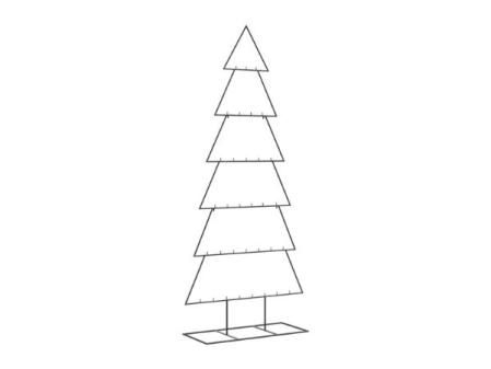 vidaXL Árbol de Navidad para decoración Metal Negro 180 cm
