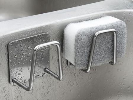 Soporte de acero inoxidable para esponja