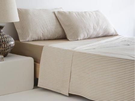 COTTON ARTean Juego de sabanas 135x190 / 200 ALTUBE Mostaza ALGODÓN 100% 180 Hilos Color Mostaza Juego Cama de 135 x 190/200 + 1 Funda de Almohada + sábana Bajera Ajustable 135x190 / 200 100% ALGODÓN