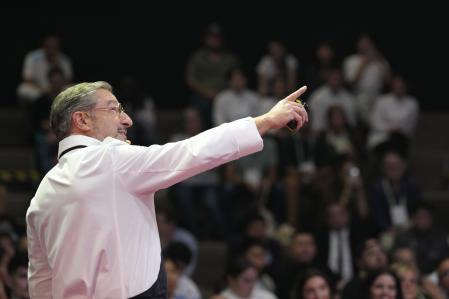 El chef Joan Roca durante la ponencia que ha realizado en la tercera y última jornada del Gastronomic Forum