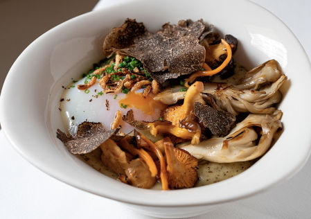 Las setas, un ingrediente que abunda estos días en las cocinas de Aflamas, con un menú del día a 35€.&nbsp;&nbsp;