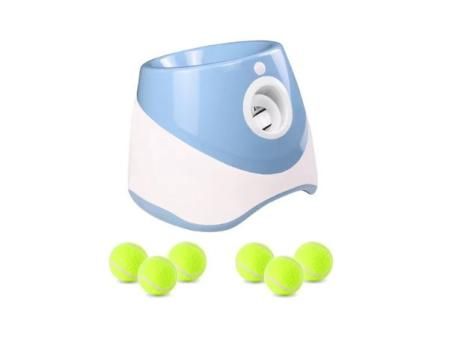 Lanzador de pelotas de tenis para perros, juguetes automáticos para perseguir, máquina interactiva divertida y automática, lanzamiento de catapulta interactivo recargable
