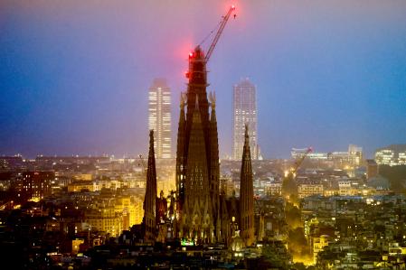 Cuando esté acabada, la Sagrada Família alcanzará los 177,5 metros, 18,5 metros más que la Torre Mapfre y el Hotel Arts