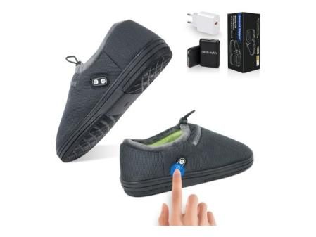 Zapatillas Calefactables, Rtdep Calentadores de Pies con batería de 5V 5000mAh, Calentadores de Pies Avec Commande de commutateur Dual, Calentador de Pies Electrico para Mujeres y Hombres