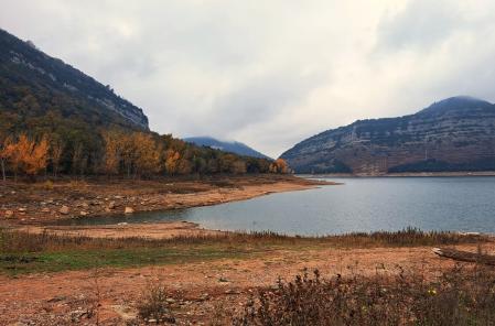 El pantano de Sau, al 55% de su capacidad.