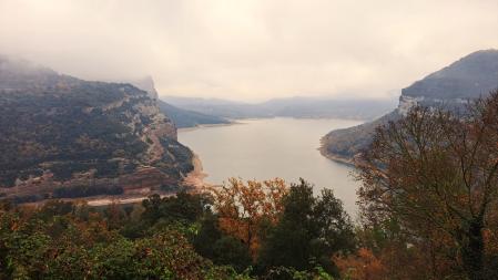 El pantano de Sau, al 55% de su capacidad.