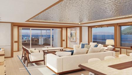 El superyate que permite fusionarse con el entorno gracias a sus múltiples ventanales.