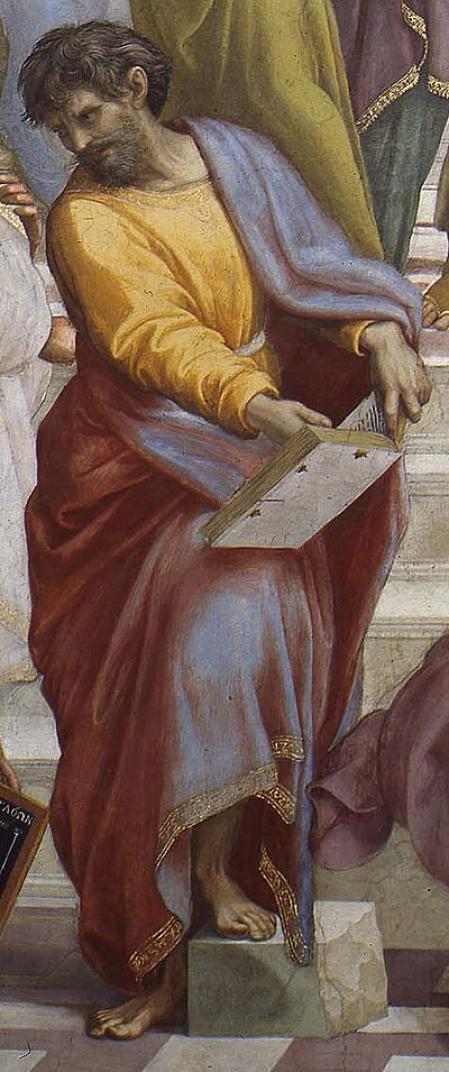 Parménides de Elea, en el cuadro de 'La escuela de Atenas' de Rafael.